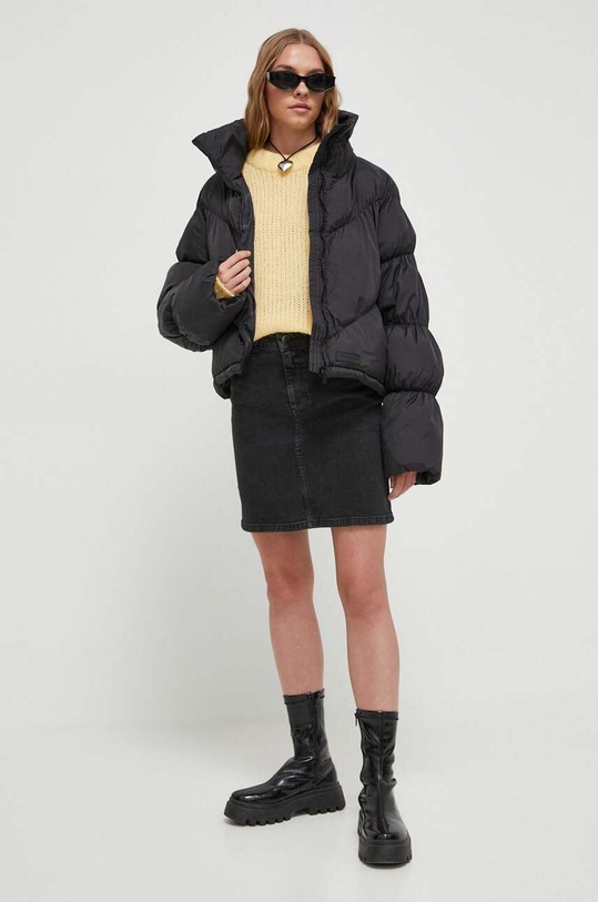 HUGO sweter wełniany 50500798 żółty AW23
