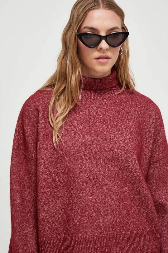 HUGO sweter wełniany bordowy 50500823