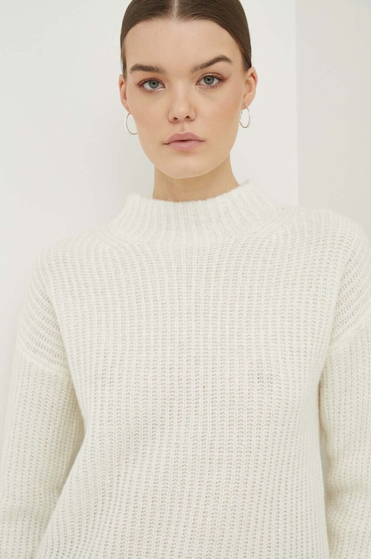 HUGO sweter wełniany beżowy 50502268