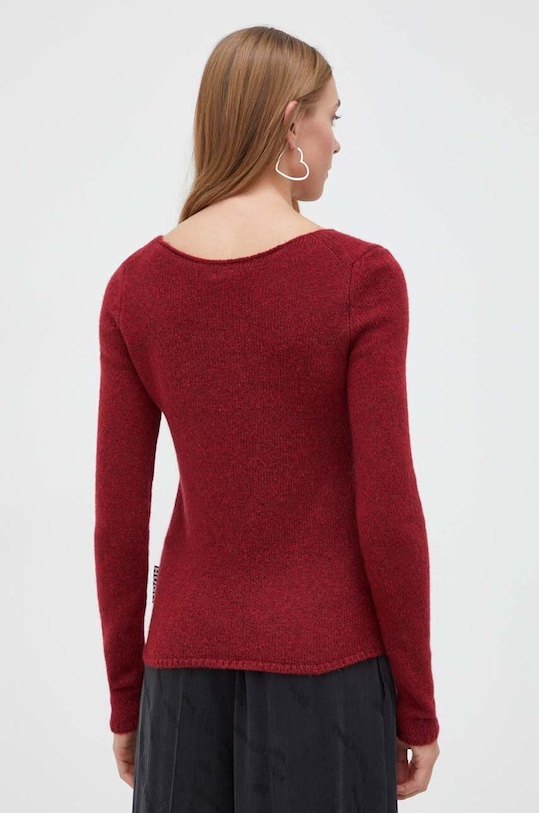 Odzież HUGO sweter wełniany 50502273 bordowy