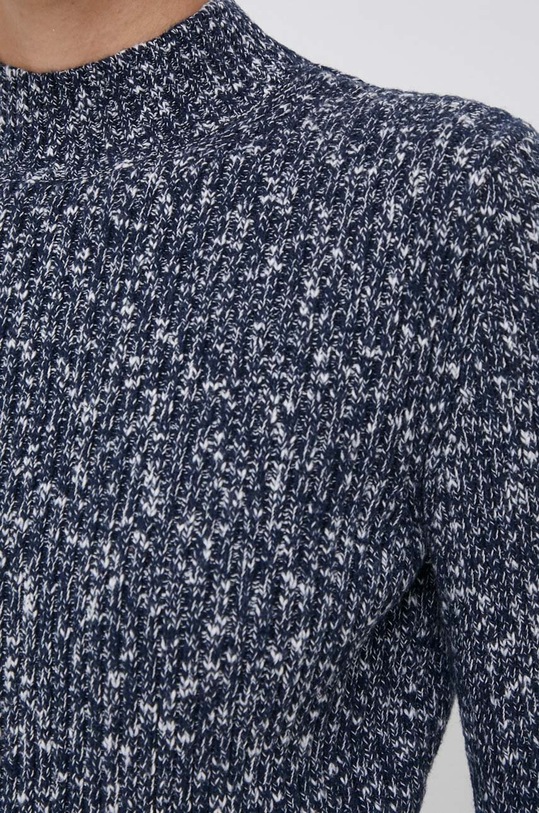 Tommy Hilfiger sweter z domieszką wełny WW0WW39885 granatowy