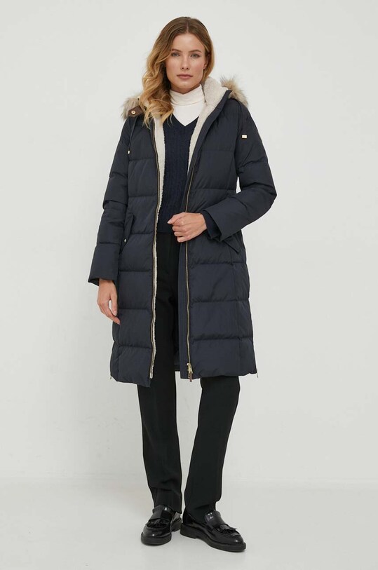 Tommy Hilfiger pulover de lana WW0WW39887 bleumarin AW23