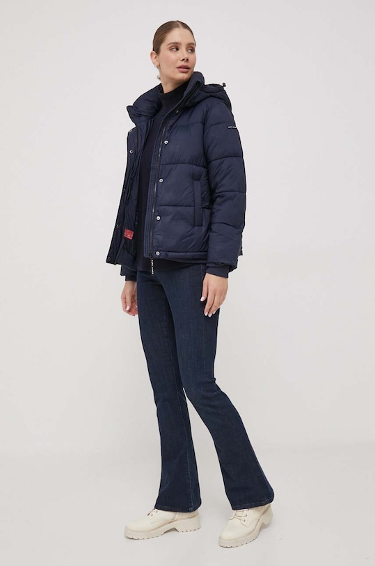 Tommy Hilfiger sweter wełniany WW0WW39894 granatowy AW23