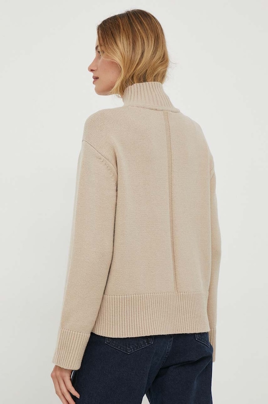 Odzież Tommy Hilfiger sweter z domieszką wełny WW0WW39903 beżowy
