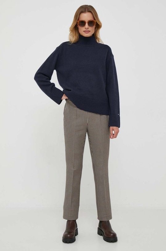 Πουλόβερ με προσθήκη μαλλιού Tommy Hilfiger WW0WW39903 σκούρο μπλε AW23