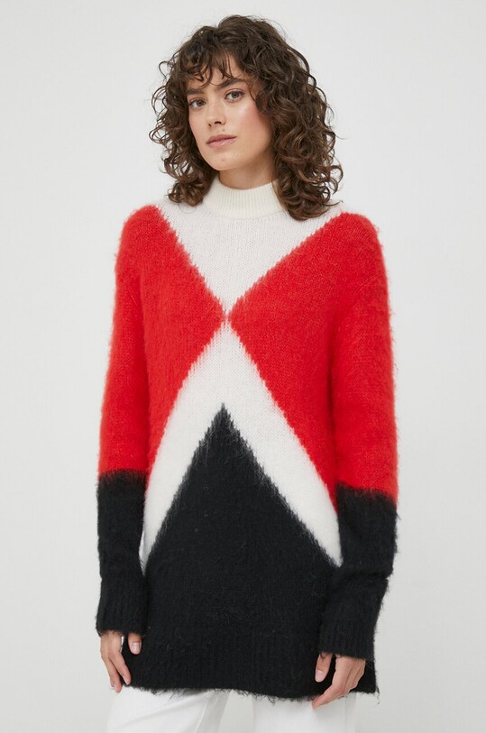 Tommy Hilfiger scialle con aggiunta di lana misto lana rosso WW0WW39909