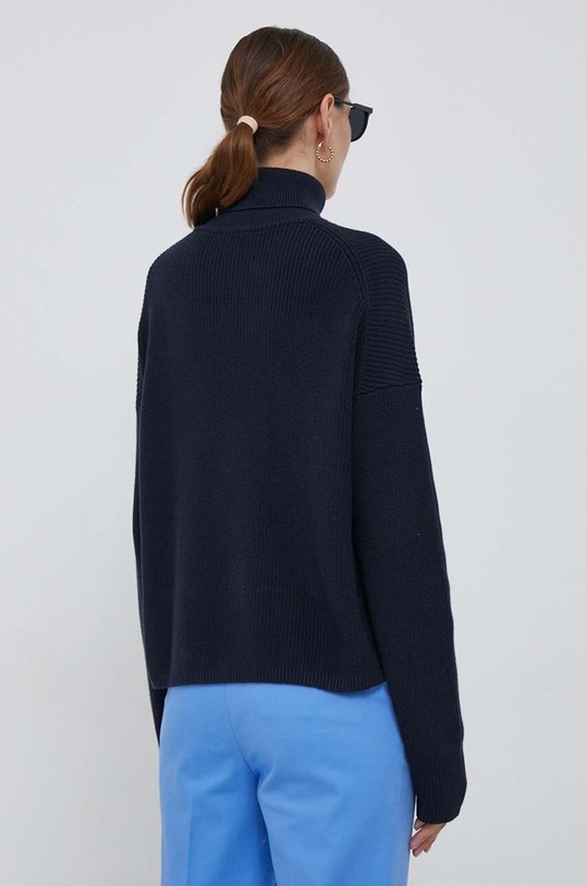 Ρούχα Βαμβακερό πουλόβερ Tommy Hilfiger WW0WW39902 σκούρο μπλε