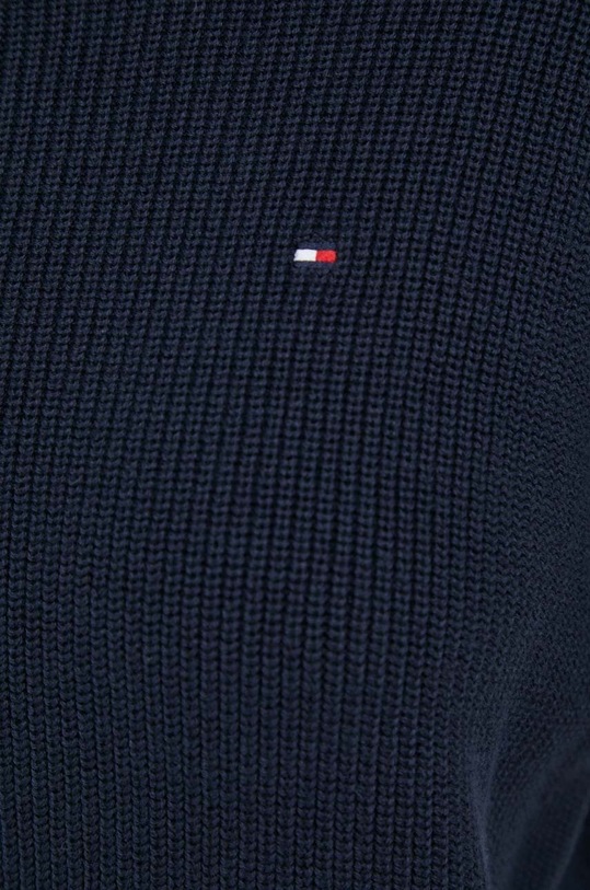 Βαμβακερό πουλόβερ Tommy Hilfiger WW0WW39902 σκούρο μπλε
