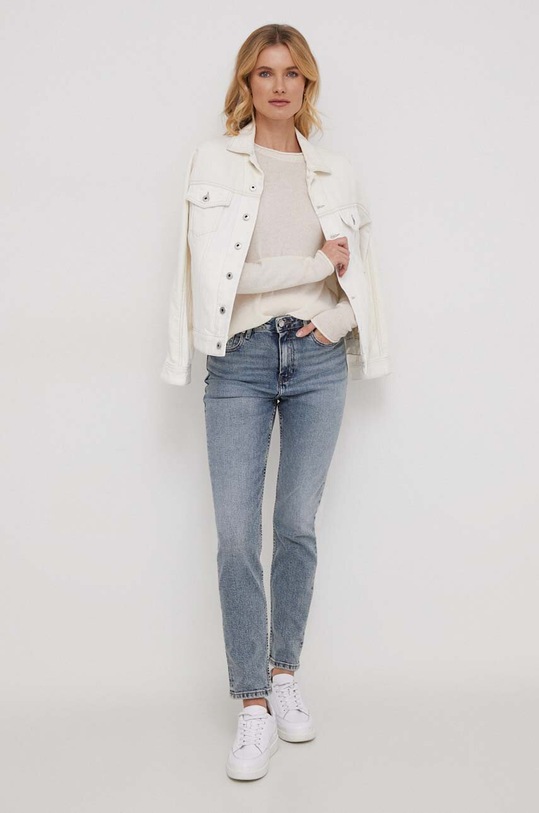 Tommy Hilfiger sweter wełniany WW0WW40264 beżowy AW23