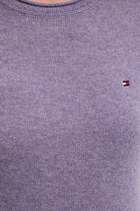 Vlnený sveter Tommy Hilfiger WW0WW40264 fialová