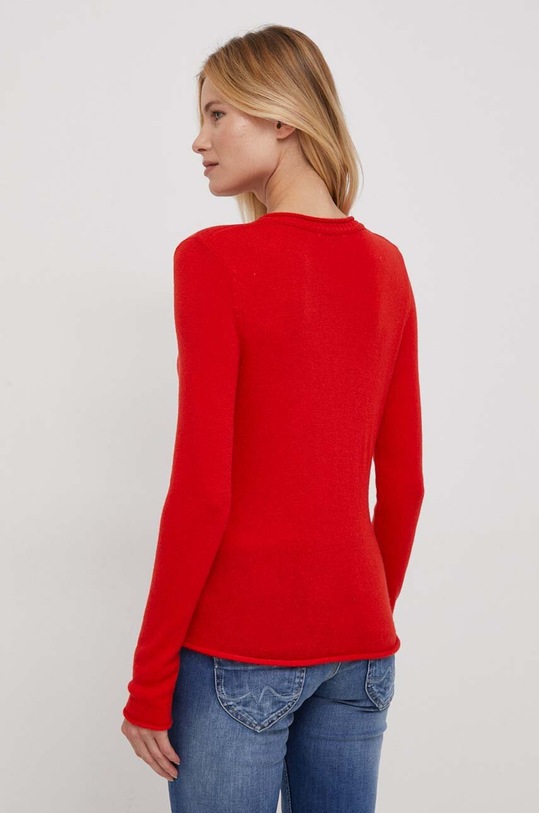 Odzież Tommy Hilfiger sweter wełniany WW0WW40264 czerwony