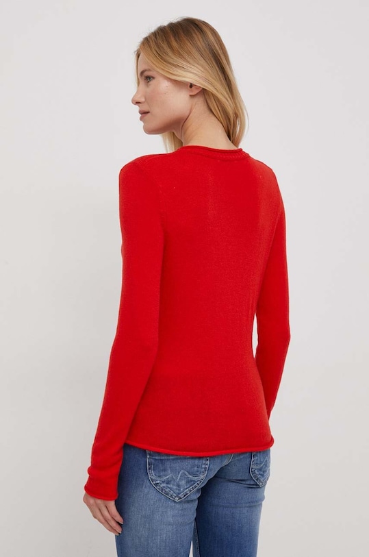 Odzież Tommy Hilfiger sweter wełniany WW0WW40264 czerwony