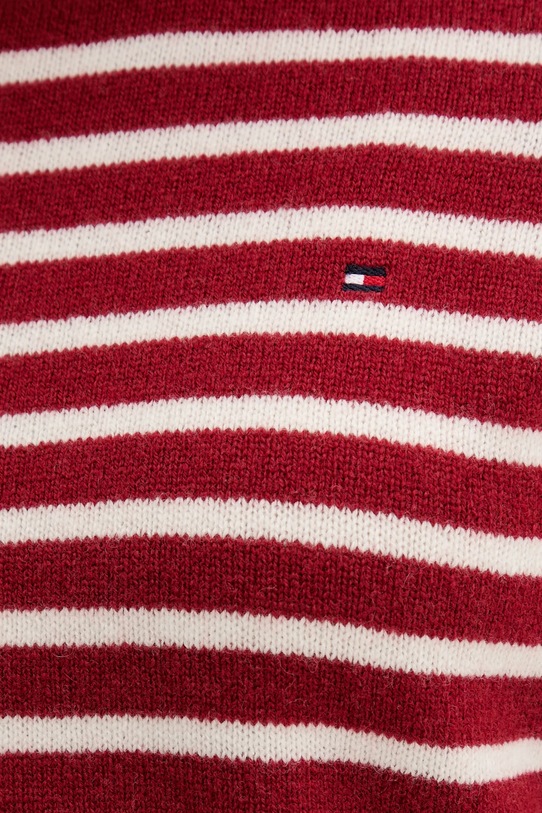 Tommy Hilfiger sweter wełniany WW0WW40264 czerwony