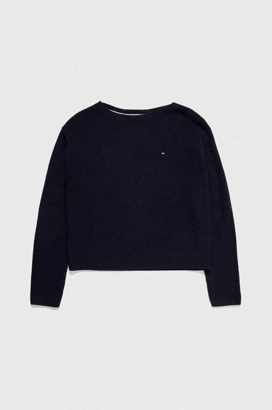 Bavlněný svetr Tommy Hilfiger lodičkový námořnická modř WW0WW40345