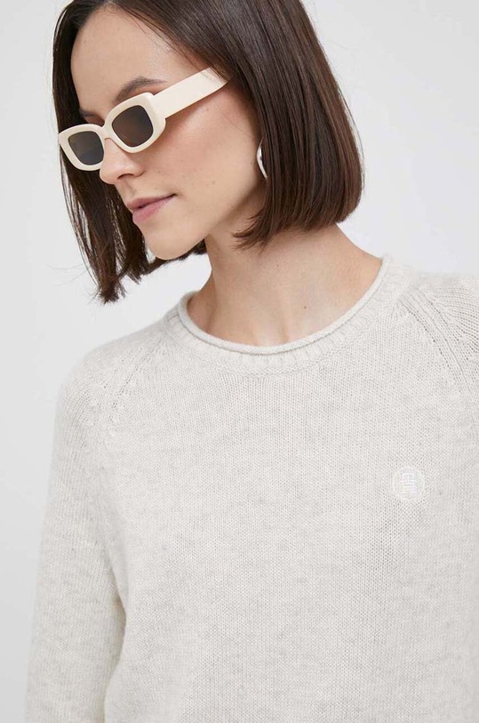 Tommy Hilfiger pulover de lana bej WW0WW41171