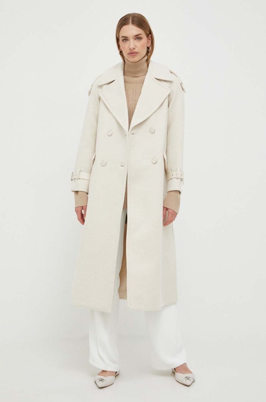 Sveter s prímesou vlny Trussardi 56M00615.0F000779 béžová AW23