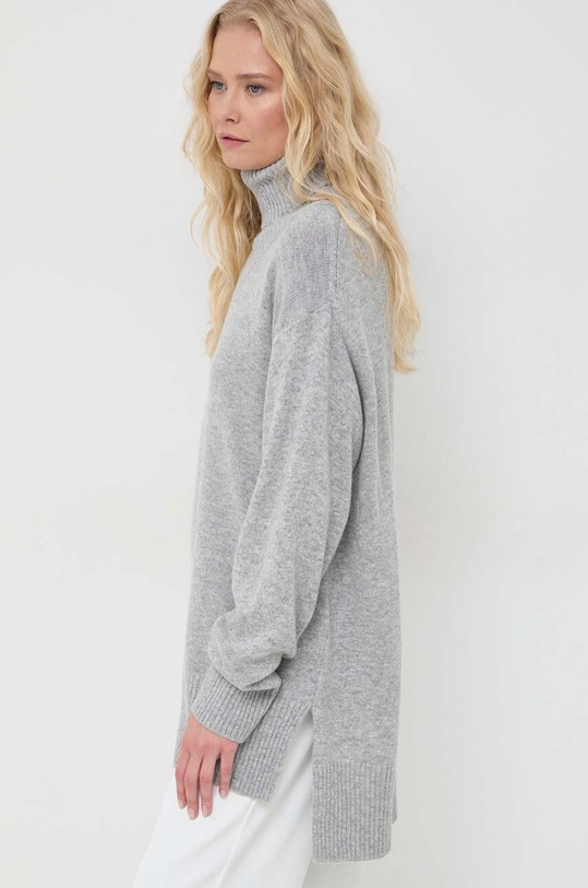 Trussardi sweter z domieszką wełny szary 56M00615.0F000779