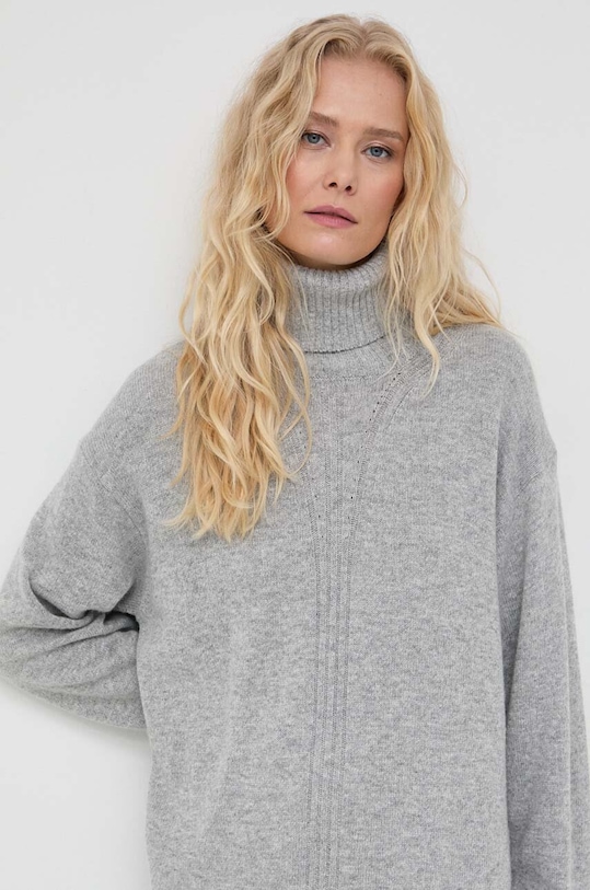 Trussardi sweter z domieszką wełny 56M00615.0F000779 szary