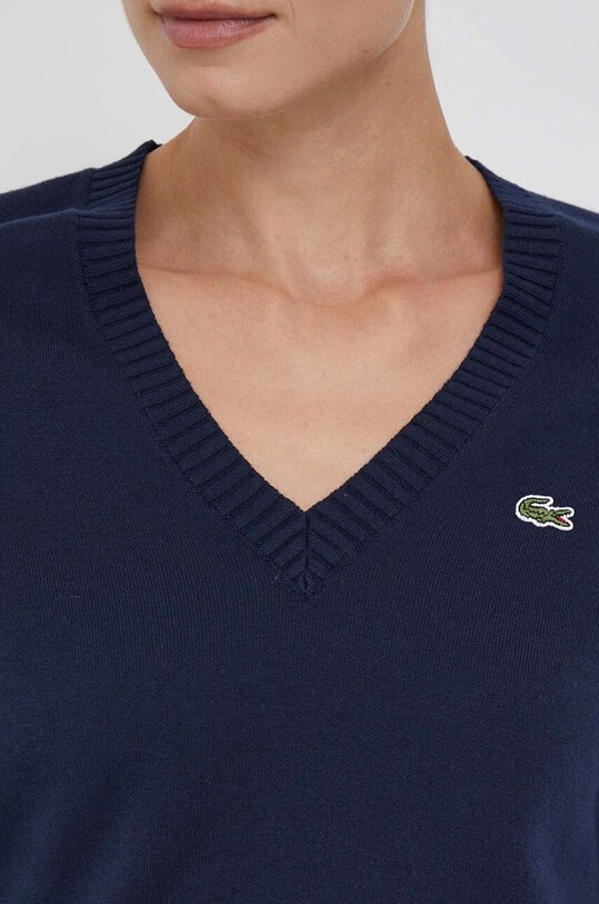 Lacoste sweter bawełniany AF3324 granatowy