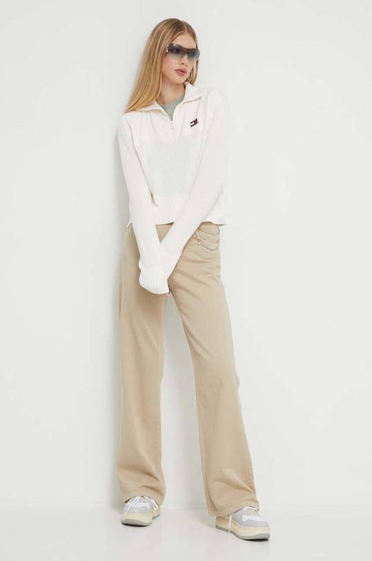 Svetr Tommy Jeans DW0DW16521 béžová AW23