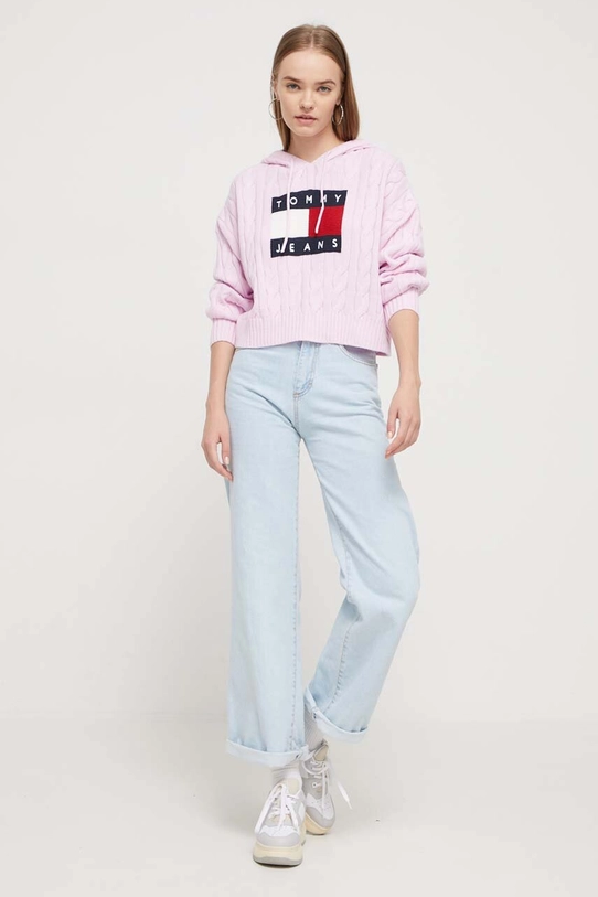 Svetr Tommy Jeans DW0DW16528 růžová AW23