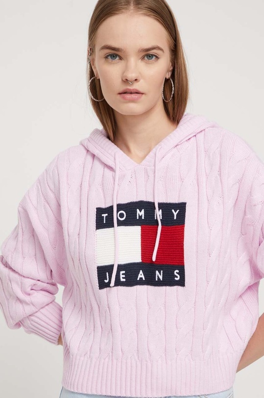 Tommy Jeans pulover roz DW0DW16528