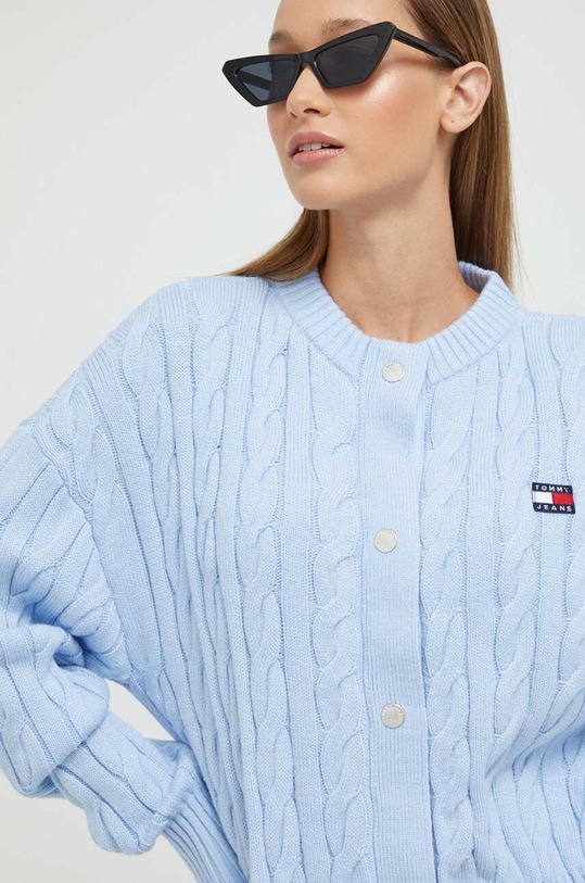 Tommy Jeans kardigán közepesen vastag kék DW0DW16529