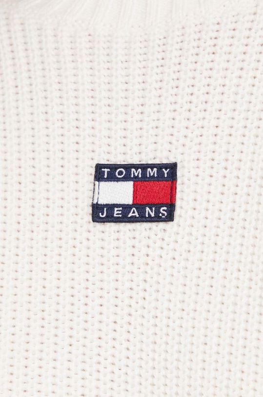 Βαμβακερό πουλόβερ Tommy Jeans DW0DW16536 μπεζ