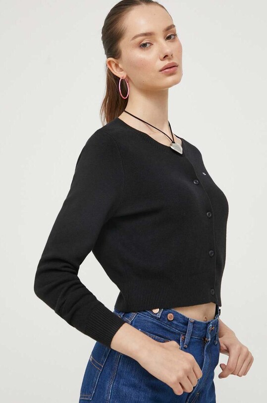 Tommy Jeans kardigan pozostałe czarny DW0DW16538
