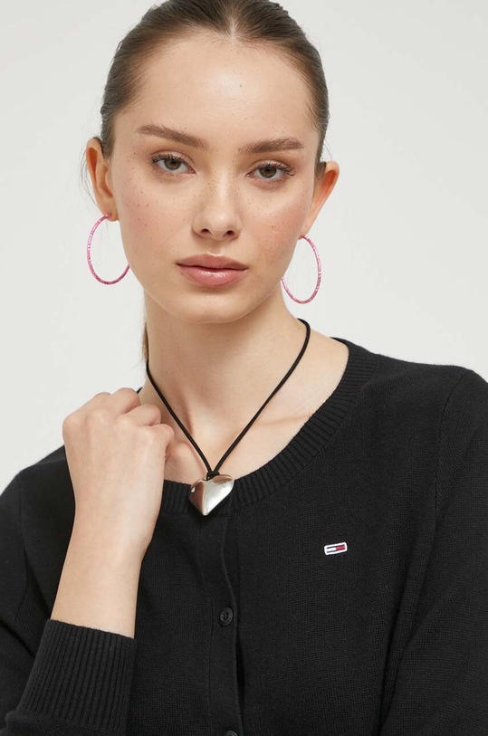 Tommy Jeans kardigan czarny DW0DW16538
