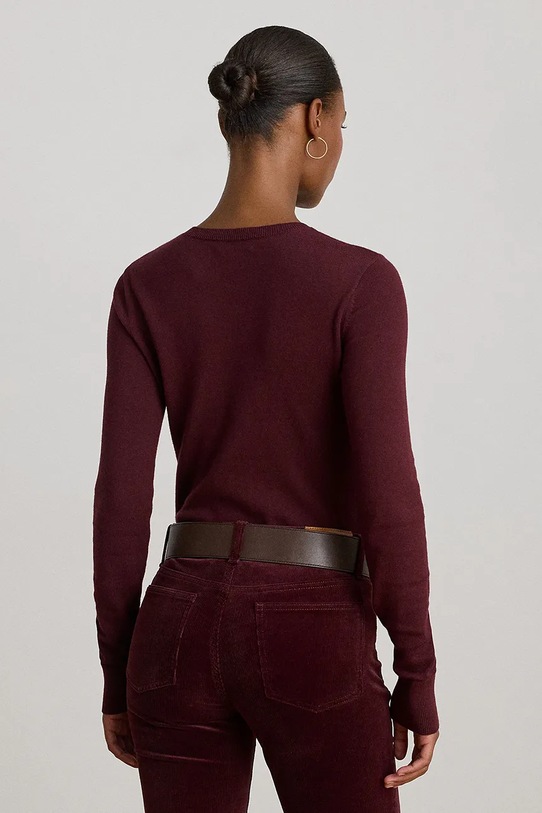 Lauren Ralph Lauren sweter 200919114 bordowy AW25