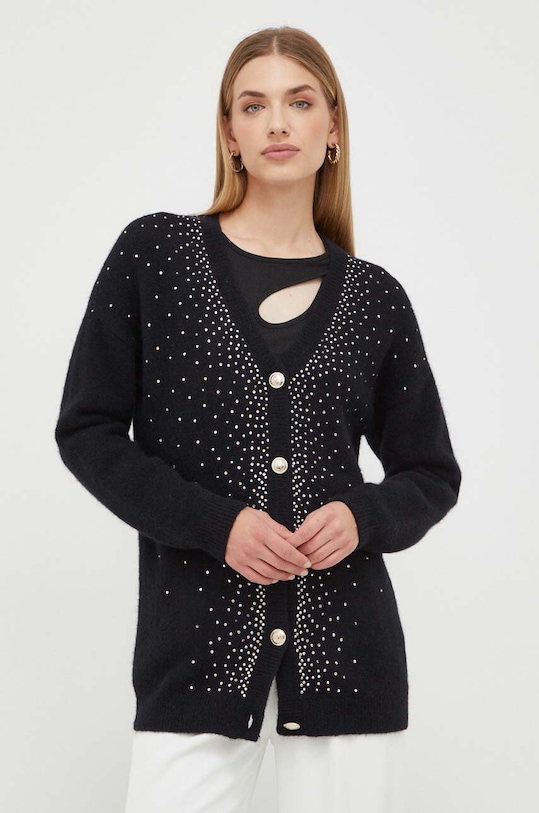 Vlnený kardigán Marciano Guess vlna čierna 3BGR17.5786Z