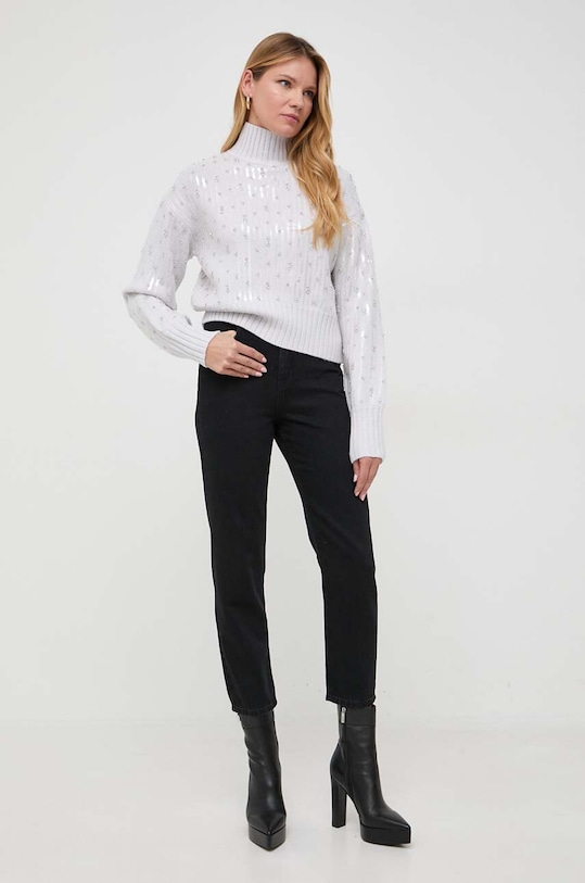 Свитер с примесью шерсти Patrizia Pepe 2K0234.K149 серый AW23