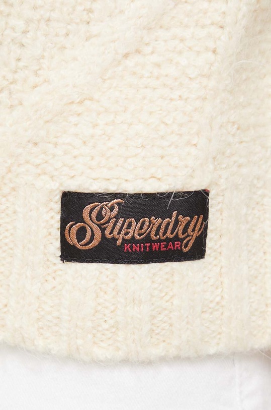 Superdry sweter z domieszką wełny W6110498A.1GW beżowy