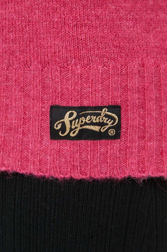 Superdry sweter z domieszką wełny W6110500A.1GY różowy