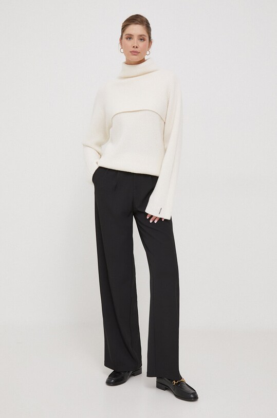 Вовняний светр Calvin Klein K20K205986 бежевий AW23