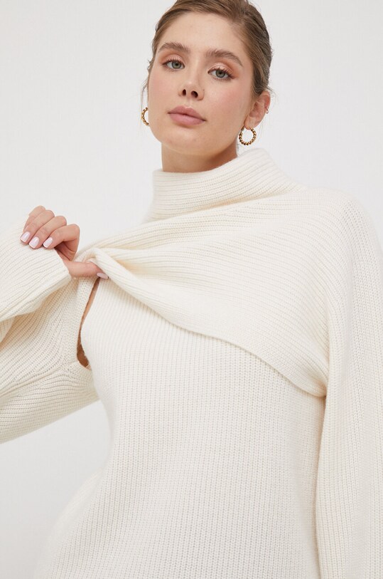 Вовняний светр Calvin Klein K20K205986 бежевий