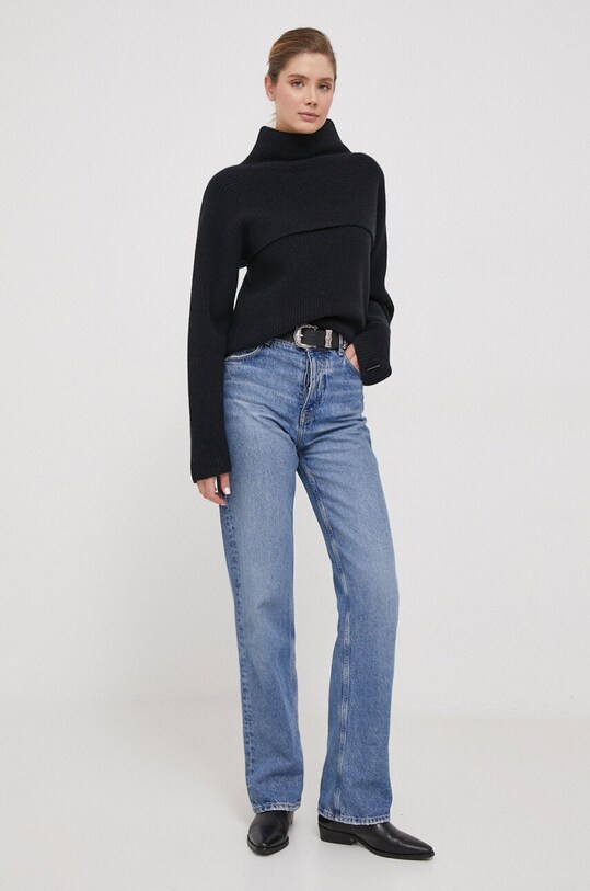 Calvin Klein pulover de lana K20K205986 negru AW23