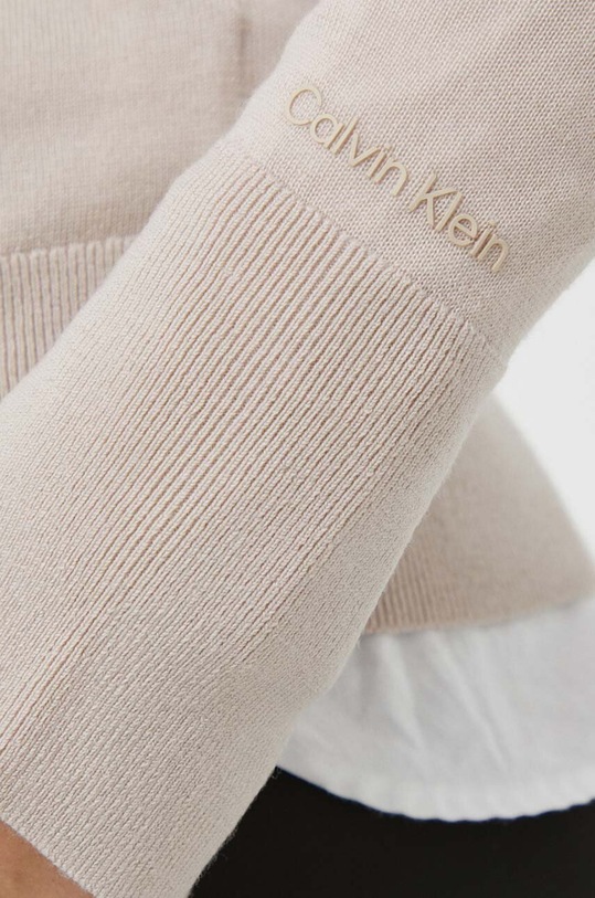 Vlněný svetr Calvin Klein K20K205988 béžová