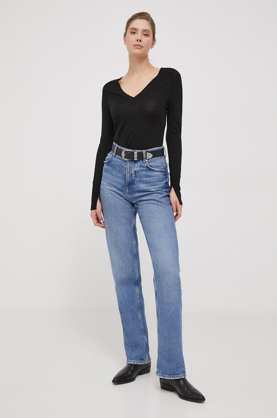 Calvin Klein pulover de lana K20K205988 negru AW23