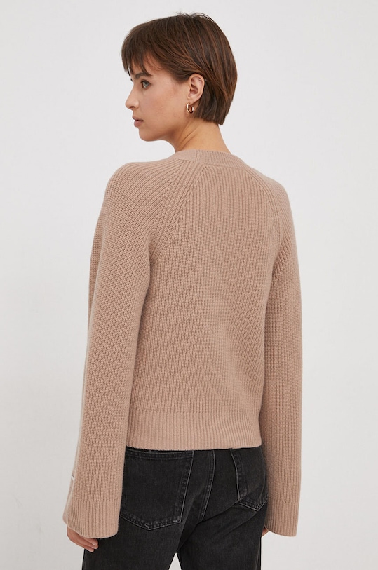 Odzież Calvin Klein kardigan wełniany K20K206275 beżowy