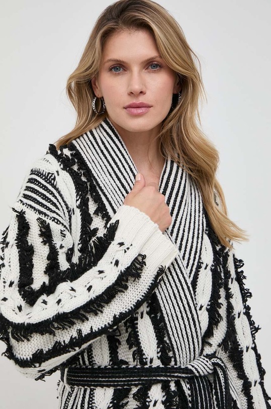 Twinset kardigan wełniany biały 232TT3213