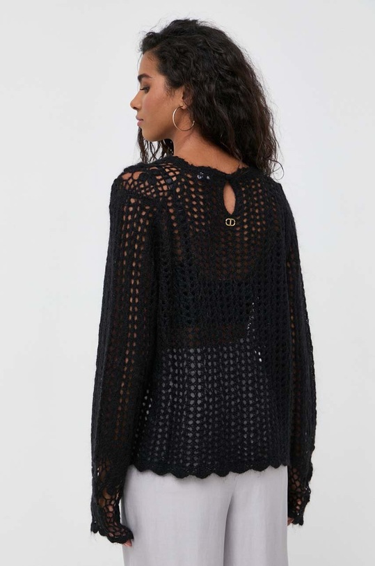 Ruházat Twinset gyapjú pulóver 232TT3441 fekete