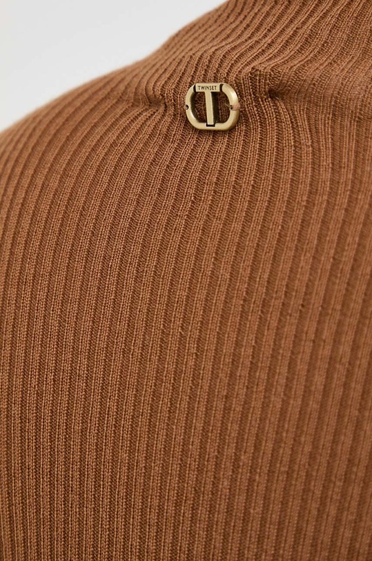 Vuneni pulover Twinset 232TT3340 smeđa