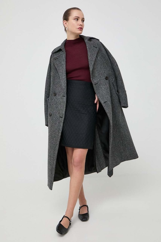 Twinset sweter wełniany 232TT3340 bordowy AW23