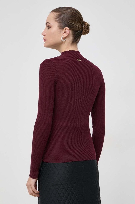 Odzież Twinset sweter wełniany 232TT3340 bordowy
