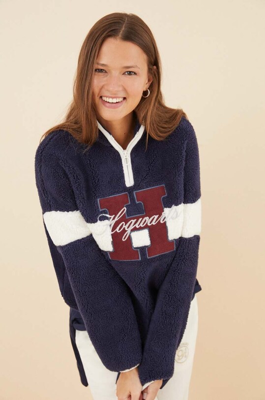 women'secret pulóver Mix & Match HARRY POTTER COLLEGE aplikációval sötétkék 3276579