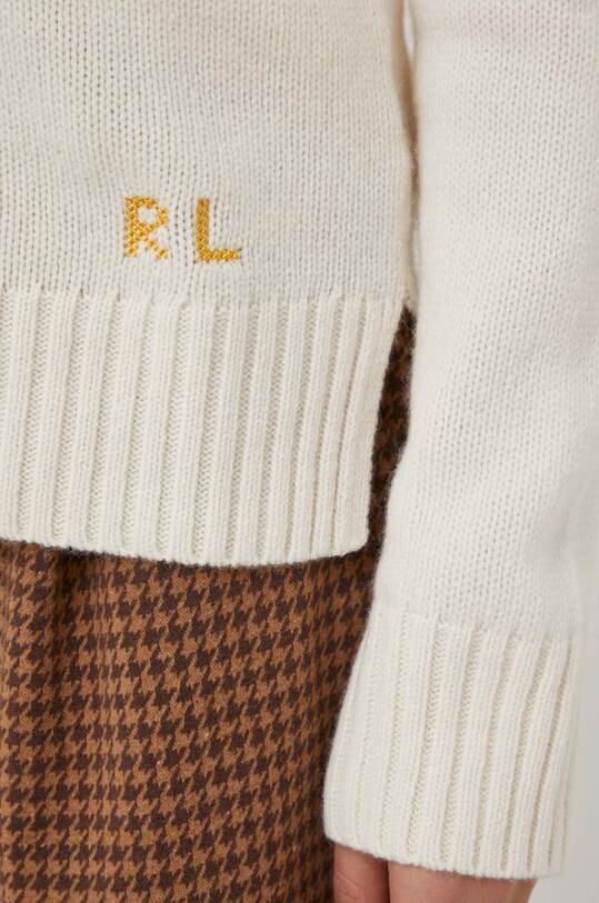 Вовняний светр Polo Ralph Lauren 211926807 бежевий