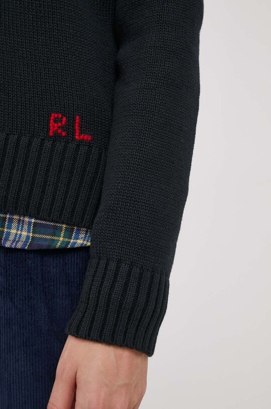 Βαμβακερό πουλόβερ Polo Ralph Lauren 211916174 μαύρο