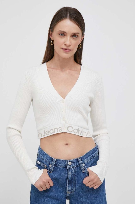 Calvin Klein Jeans kardigan pozostałe beżowy J20J221961